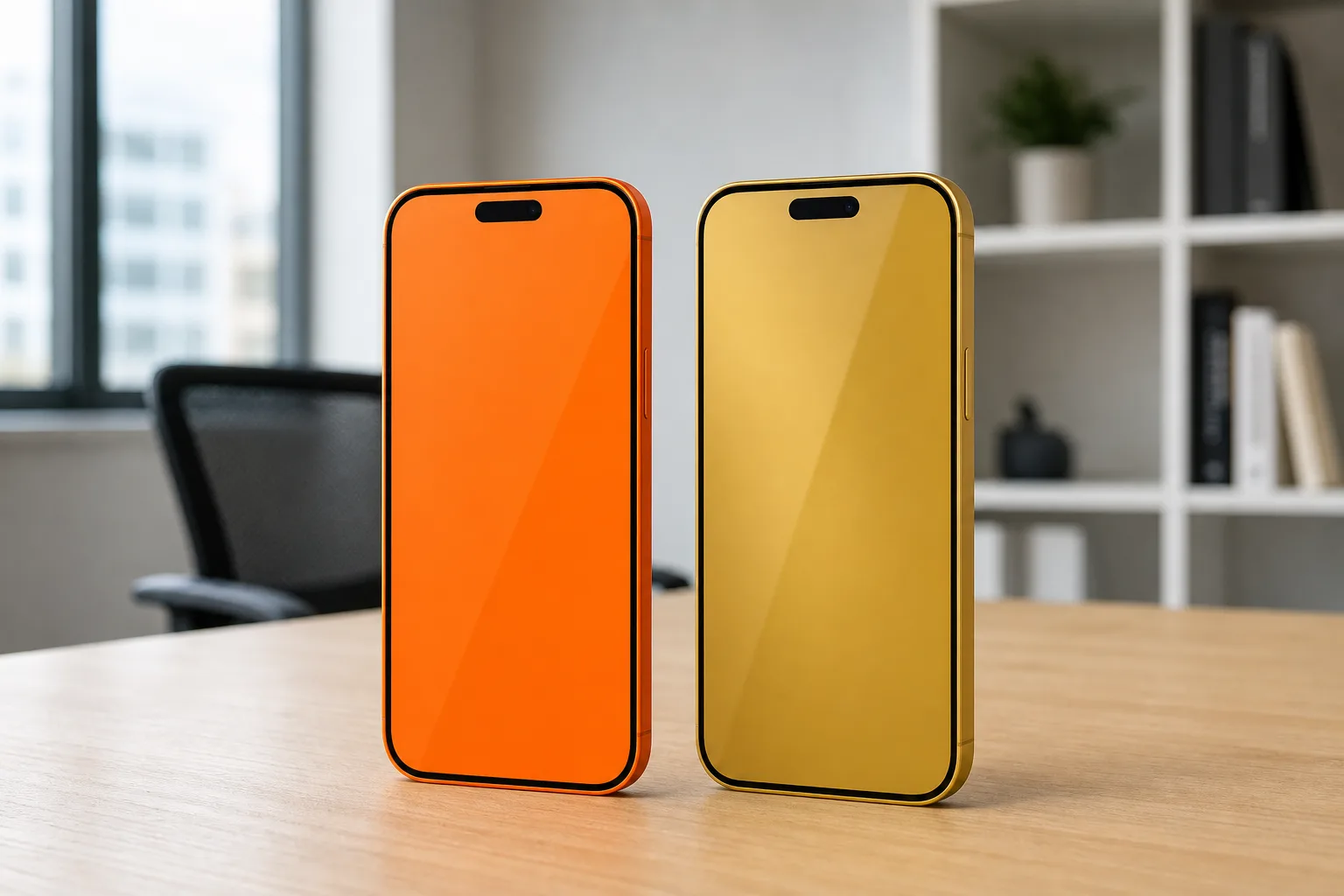 Vergleich yourvcard und Popl: zwei Smartphones symbolisieren Design und DSGVO in Deutschland versus Event-Lead-Capture-Plattform aus den USA